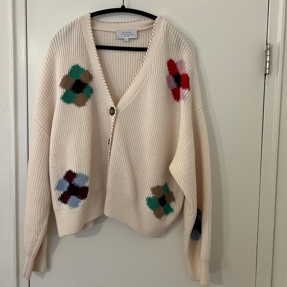 Flower Cardigan, size XL | La Ligne